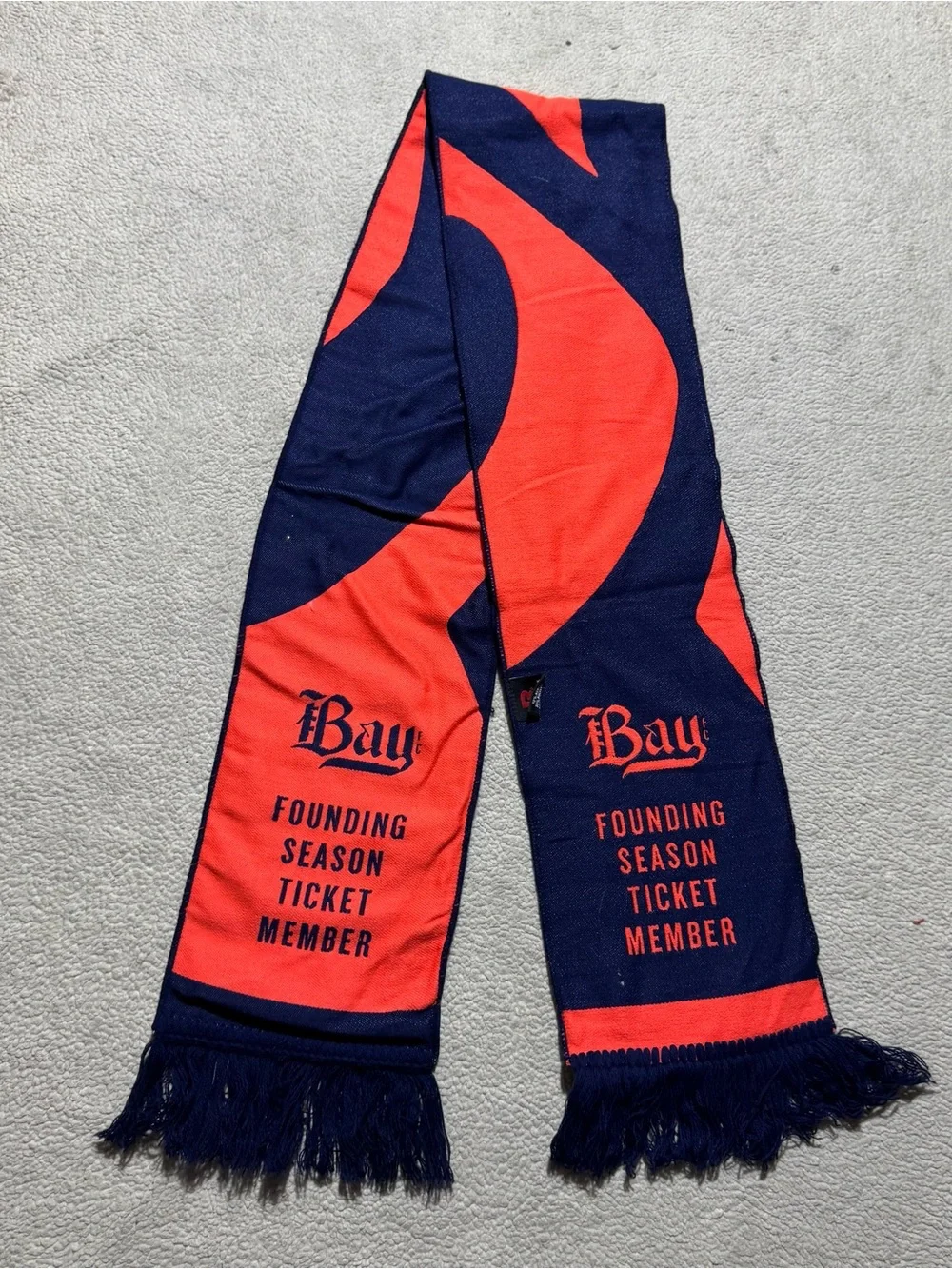 Bay FC Soccer Scarf Adult OS Inaugural Season 2024 Founding Season Ticket Member